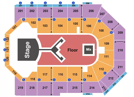 seating chart for Toyota Arena - Ontario - Shinedown - eventticketscenter.com