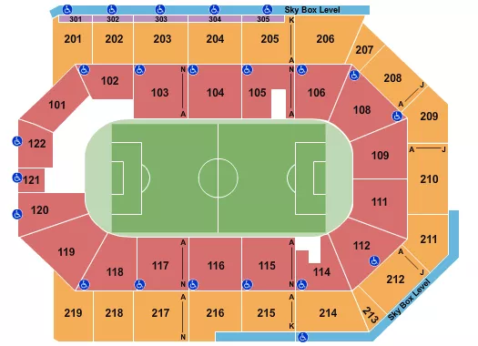 seating chart for Toyota Arena - Ontario - Soccer 2 - eventticketscenter.com