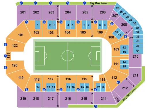 seating chart for Toyota Arena - Ontario - Soccer - eventticketscenter.com