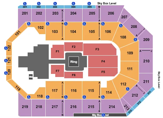 seating chart for Toyota Arena - Ontario - WWE-3 - eventticketscenter.com