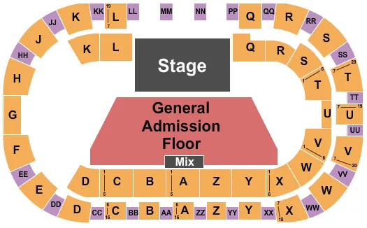 seating chart for Toyota Center - Kennewick - In This Moment & Black Veil Brides - eventticketscenter.com