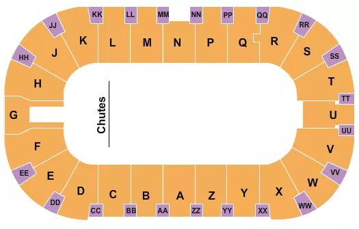 seating chart for Toyota Center - Kennewick - Rodeo - eventticketscenter.com