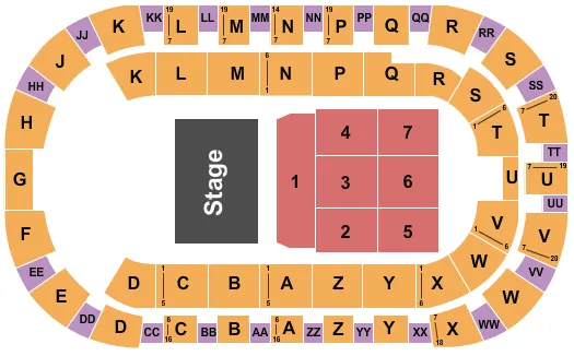 seating chart for Toyota Center - Kennewick - Trevor Noah - eventticketscenter.com