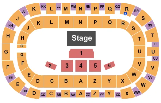 seating chart for Toyota Center - Kennewick - Theatre - eventticketscenter.com