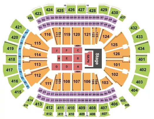 seating chart for Toyota Center - TX - Doja Cat - eventticketscenter.com
