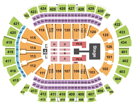 seating chart for Toyota Center - TX - Sombr - eventticketscenter.com