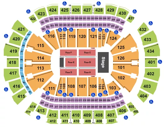 seating chart for Toyota Center - TX - Endstage 4B - eventticketscenter.com