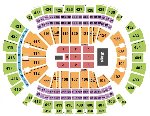 seating chart for Toyota Center - TX - Endstage RSV - eventticketscenter.com