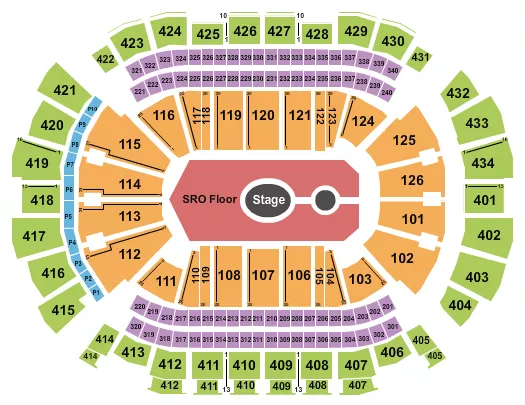 seating chart for Toyota Center - TX - Endstage SRO - eventticketscenter.com