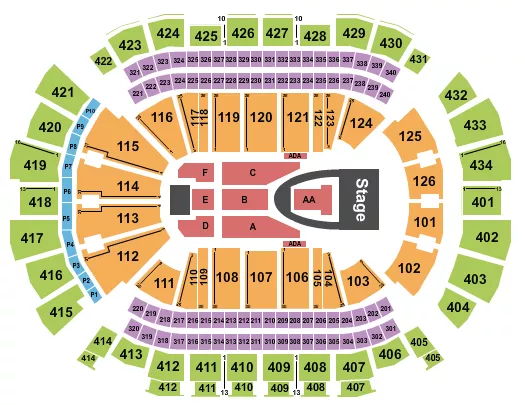 seating chart for Toyota Center - TX - For King and Country - eventticketscenter.com