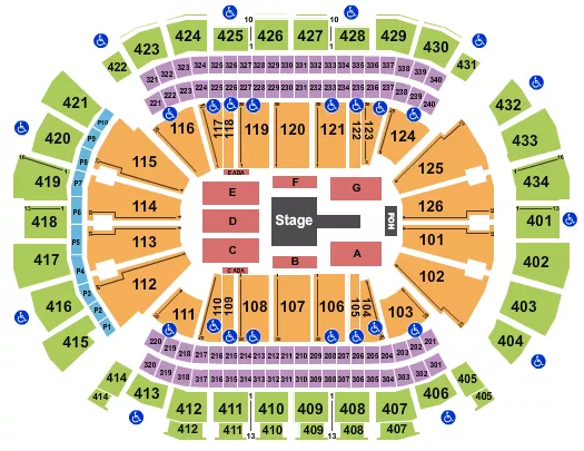 seating chart for Toyota Center - TX - Grupo Duelo - eventticketscenter.com