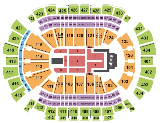 seating chart for Toyota Center - TX - Jelly Roll - eventticketscenter.com