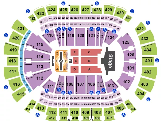 seating chart for Toyota Center - TX - Justin Timberlake 2024 - eventticketscenter.com