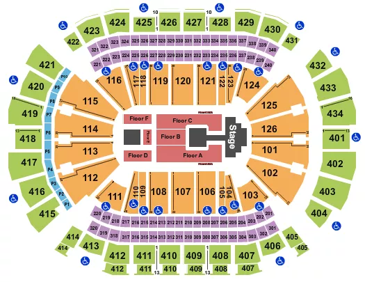 seating chart for Toyota Center - TX - Nicki Minaj - eventticketscenter.com