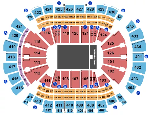seating chart for Toyota Center - TX - Rodeo - eventticketscenter.com