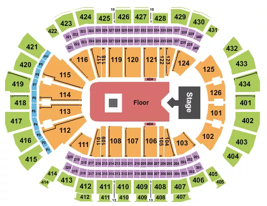 seating chart for Toyota Center - TX - Sexyy Red - eventticketscenter.com