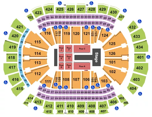 seating chart for Toyota Center - TX - Shakira 1 - eventticketscenter.com