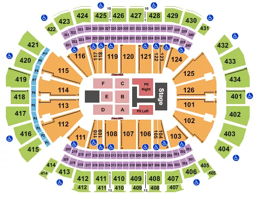 seating chart for Toyota Center - TX - Teddy Swims - eventticketscenter.com
