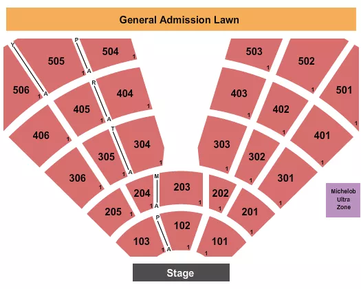 seating chart for Treasure Island Amphitheater - End Stage - eventticketscenter.com