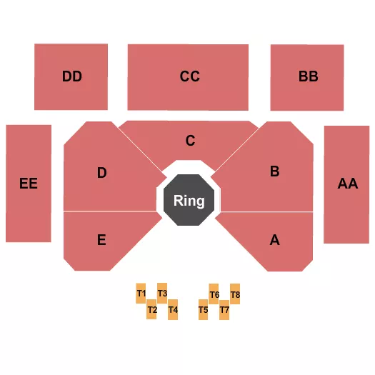 seating chart for Treasure Island Event Center - MN - Wrestling - eventticketscenter.com