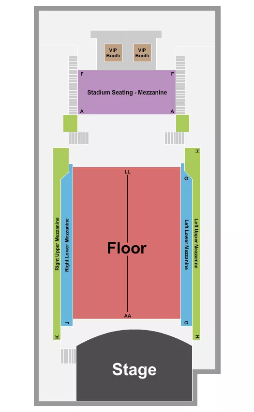 seating chart for Triad Stage At The Pyrle Theatre - Endstage 2 - eventticketscenter.com