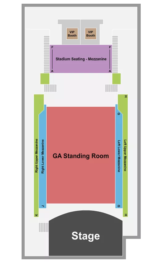 seating chart for Triad Stage At The Pyrle Theatre - Endstage GA Floor - eventticketscenter.com