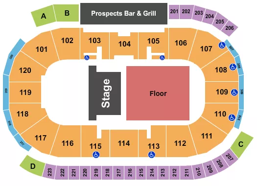 seating chart for Tribute Communities Centre - Half House - eventticketscenter.com