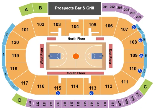 seating chart for Tribute Communities Centre - Harlem Globetrotters - eventticketscenter.com