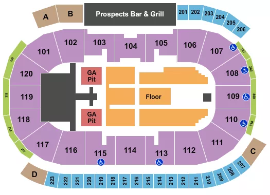 seating chart for Tribute Communities Centre - Lainey Wilson - eventticketscenter.com