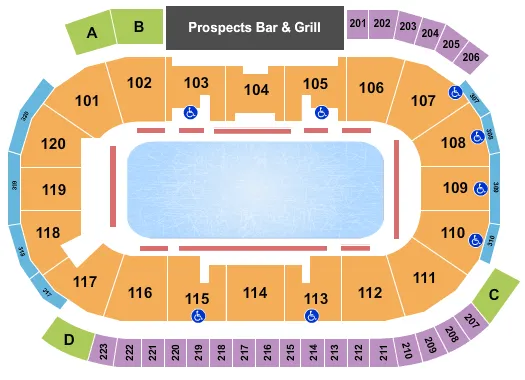 seating chart for Tribute Communities Centre - Ice Rink - eventticketscenter.com