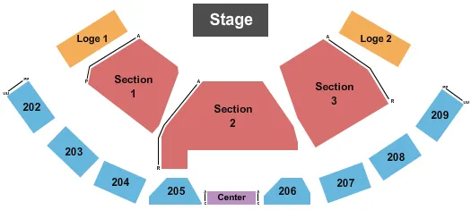 seating chart for TrinityLife Church - End Stage - eventticketscenter.com