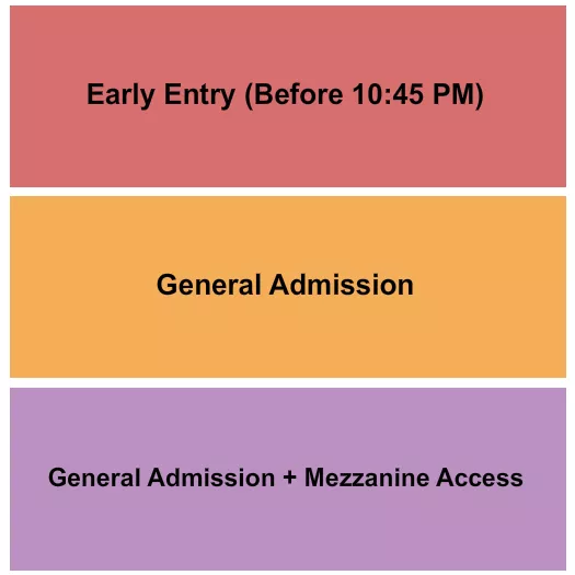 seating chart for Trio Charlotte - GA/Mezz/Early Entry - eventticketscenter.com