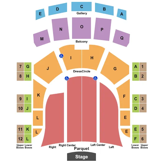 seating chart for Troy Savings Bank Music Hall - End Stage - eventticketscenter.com