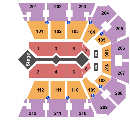 seating chart for Truist Arena - For King and Country - eventticketscenter.com