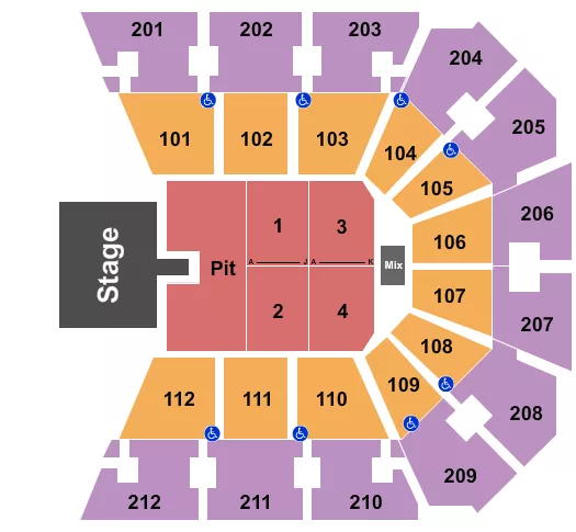 seating chart for Truist Arena - Jon Pardi - eventticketscenter.com