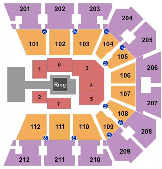 seating chart for Truist Arena - Wrestling - AEW - eventticketscenter.com