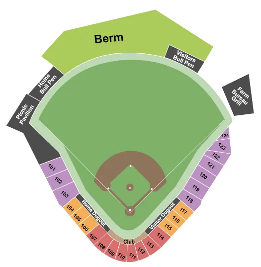 seating chart for Trustmark Park - Baseball - eventticketscenter.com