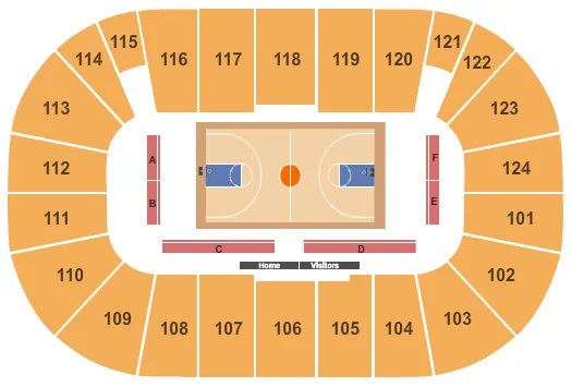 seating chart for Tsongas Center - Basketball - eventticketscenter.com