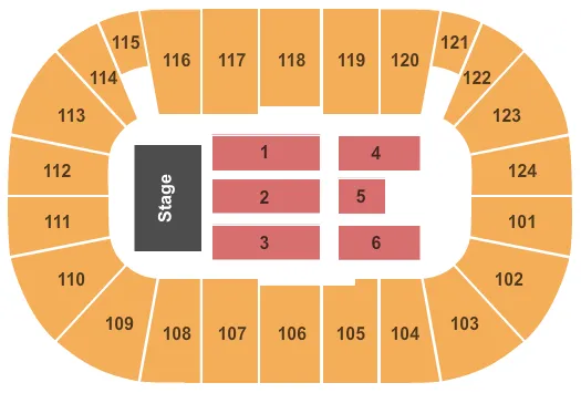 seating chart for Tsongas Center - End Stage - eventticketscenter.com