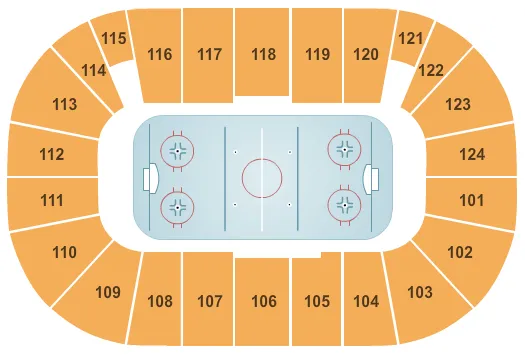 seating chart for Tsongas Center - Hockey - eventticketscenter.com