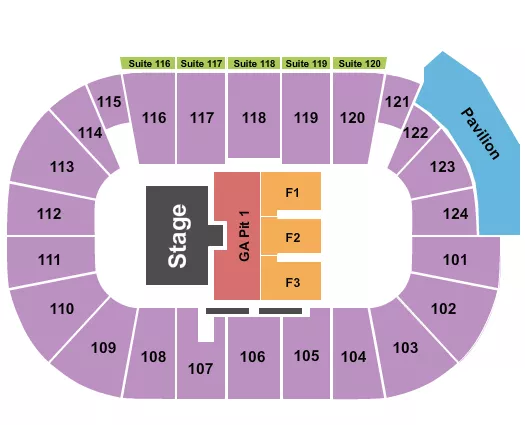 seating chart for Tsongas Center - Brantley Gilbert - eventticketscenter.com