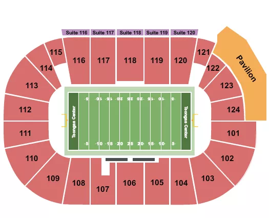 seating chart for Tsongas Center - Indoor Football - eventticketscenter.com
