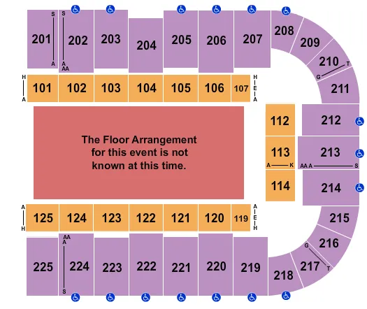 seating chart for Tucson Arena At Tucson Convention Center - Generic Floor - eventticketscenter.com