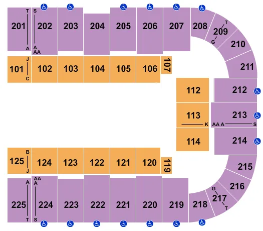 seating chart for Tucson Arena At Tucson Convention Center - PBR - eventticketscenter.com