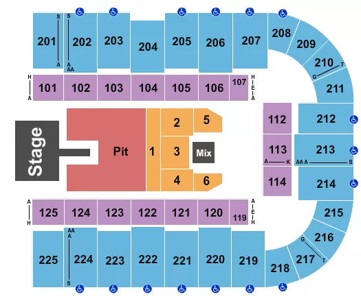 seating chart for Tucson Arena At Tucson Convention Center - Parker McCollum - eventticketscenter.com