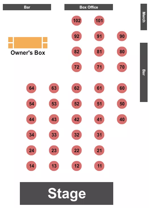 seating chart for Tulips FTW - Tables 3 - eventticketscenter.com