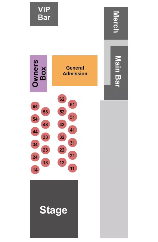 seating chart for Tulips FTW - Tables & GA 3 - eventticketscenter.com
