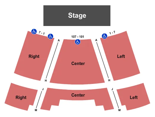 seating chart for Tulsa Ballet's Studio K Theater - Endstage - eventticketscenter.com