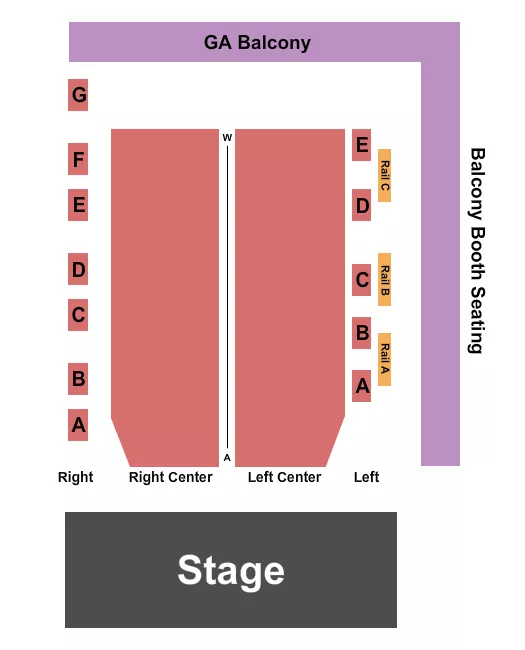seating chart for Turner Hall Ballroom - Endstage L/R - eventticketscenter.com