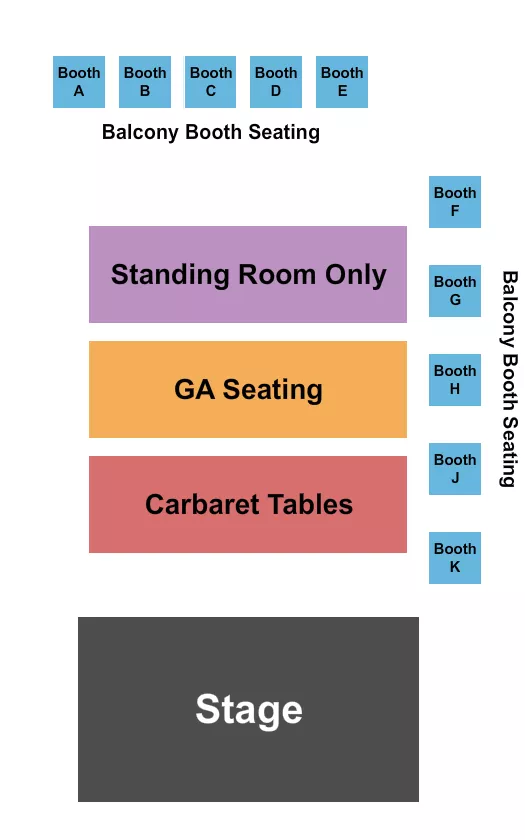 seating chart for Turner Hall Ballroom - Cabaret Tables - eventticketscenter.com